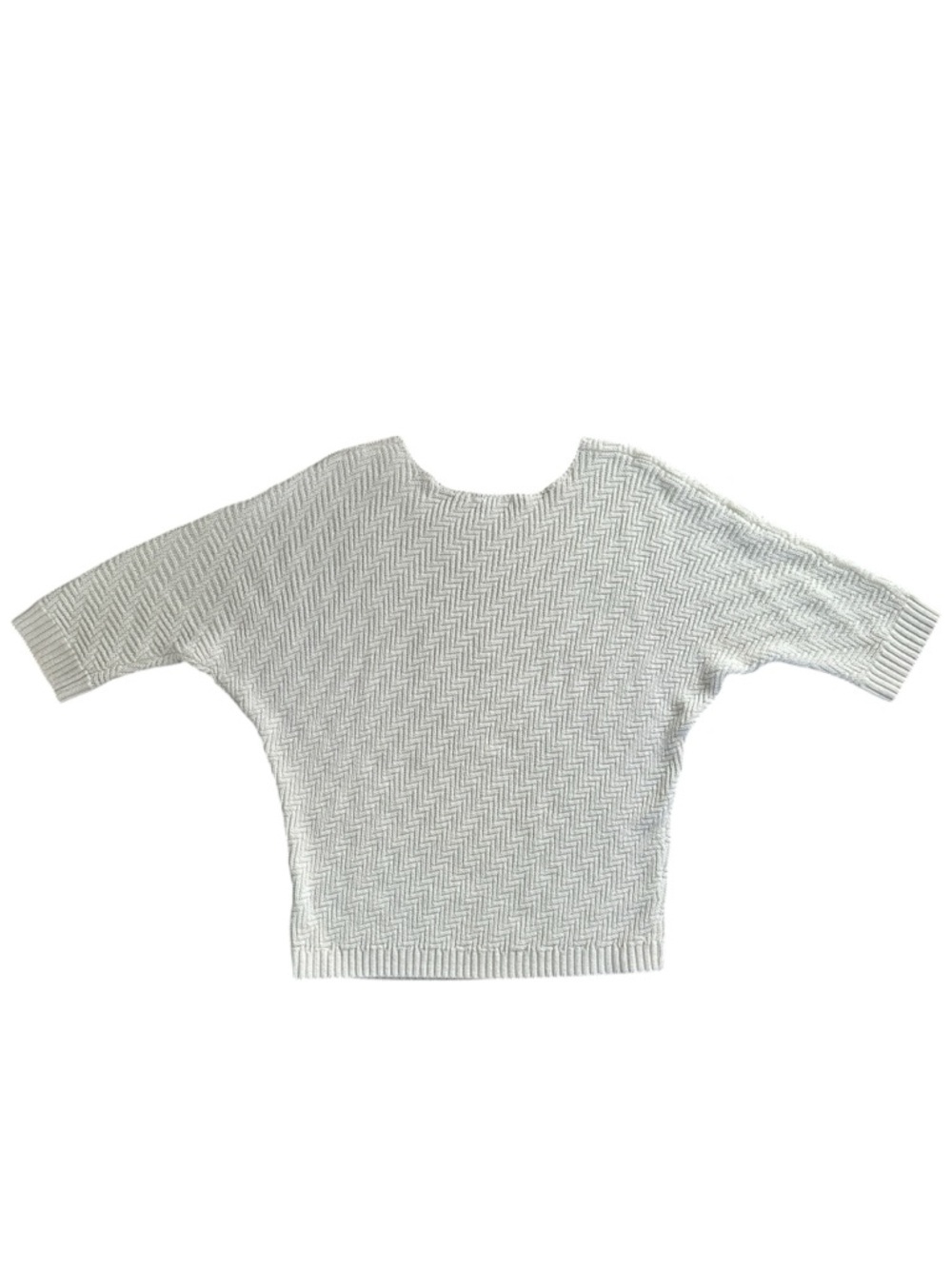 Warehouse One Cream Knit Dolman Sleeve Sweater | Silver Thread | XL - Picture 3 of 11